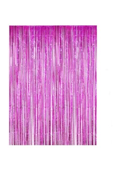 Perdea Franjurata, Flippy, Model Decor Petrecere, pentru Fundal de Poze, Amenajare Colorata a Petrecerii, Dimensiune 100x200 cm, Roz Inchis