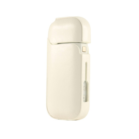 Husa Flippy pentru IQOS 2.4 Plus, Capac de Protectie, Anti Soc si Zgarieturi, din Piele Ecologica, 43 g, 12 x 6 x 2.5 cm, Alb