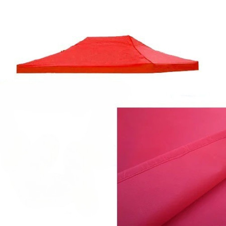 Prelata,copertina pentru acoperis cort tip pavilion, 4,3 x 2,9 m , impermeabila, invelis din material textil oxfort 700D, cauciucat Rosu Varf Plat