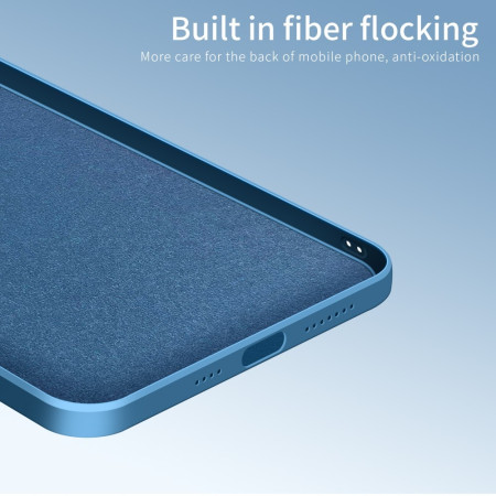 Husa protectie compatibila cu Apple iPhone 11 Pro Max Liquid Silicone Case Albastru inchis