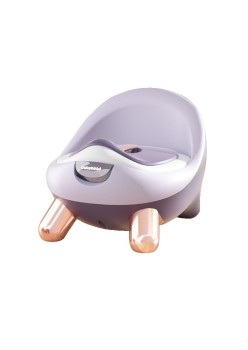 Olita pentru Copii, Flippy, +1an, Portabila, cu Capac, Model Prietenos, Non-Toxic, Compartiment Detasabil, cu 4 Picioare, Usor de Curatat, Mov Gold