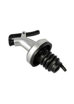 Picurator cu Dop pentru Sticla, Flippy, Dop Dispenser pentru Ulei Sosuri, 8.5 x 3 cm, Argintiu