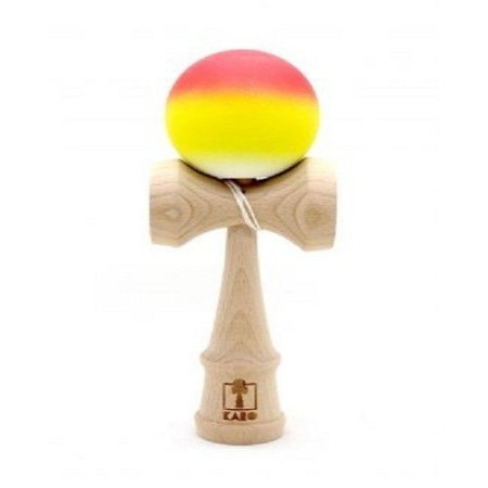Kendama Karo Grip F3 Cusion Fade Lemn Fag Rosu Galben Alb