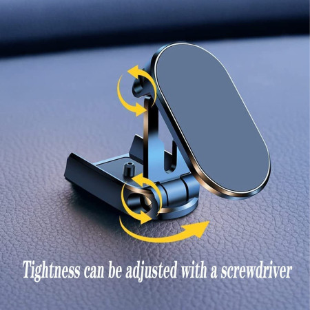 Suport auto magnetic multifuncțional Flippy, Universal, compatibil cu toate dimensiunile de telefon, negru
