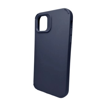 Husa Apple iPhone 15 Pro Max, Flippy, din Silicon Lichid, Interior din Microfibra, Lentile Fosforescente de Protectie Camera, Anti Amprenta, Rezistenta la Socuri, Albastru Marin