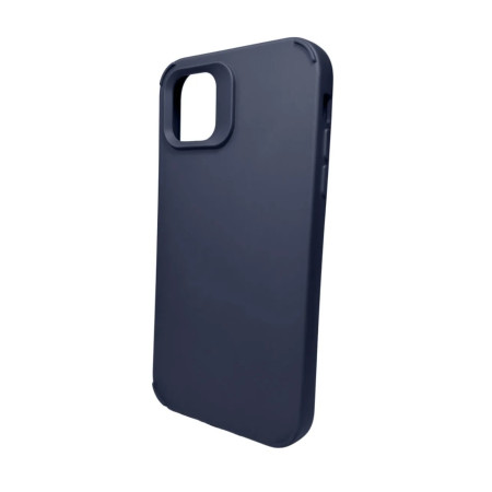 Husa Apple iPhone 15 Pro Max, Flippy, din Silicon Lichid, Interior din Microfibra, Lentile Fosforescente de Protectie Camera, Anti Amprenta, Rezistenta la Socuri, Albastru Marin