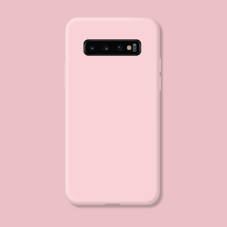 Husa protectie Flippy compatibila cu Samsung Galaxy S10 E Liquid Silicone Case Roz