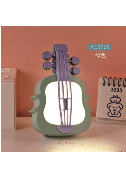Lampa de Veghe, Flippy, cu Protectie pentru Ochi, Model Violina, Lumina Calda, Verde/ Mov