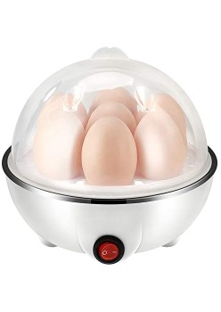 Fierbator de Oua Electric, Flipppy, Capacitate 7 oua, Aparat de fiert oua, 220V, Oprire Automata, 3 Moduri de Fiert Oua, 15 x 15 x 15 cm, Culoare Alb