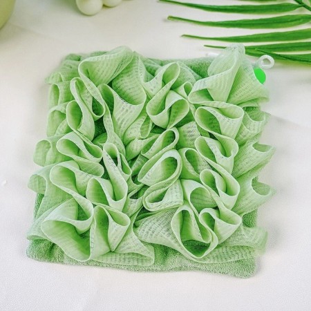 Prosop de Baie, Flippy, 2in1, cu Burete din Plasa, 17 x 17 cm, Verde