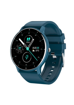 Ceas smartwatch si bratara fitness Flippy ZL02D, oxigen, ritm cardiac, pedometru, notificari, IP67, Compatibil cu Android/iOS, vibratii, multi sport, Albastru inchis