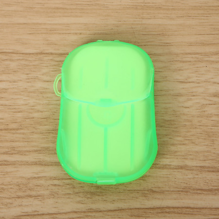 Mini Cutie de Sapun din Hartie, Flippy, de Unica Folosinta, Portabila, Potrivit pentru Calatorii, 20 buc, Verde