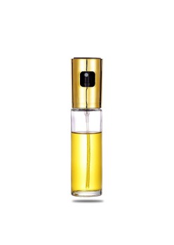 Pulverizator Ulei, Otet, Flippy, din Sticla, 100 ml, Reincarcabil, 18.3 x 4.3 cm, Capac Lucios, Auriu