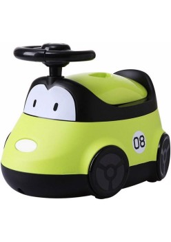Olita pentru Copii, Flippy, +1an, Portabila, Design Masinuta cu Capac, Model Prietenos, Non-Toxic, Compartiment Detasabil, Usor de Curatat, Verde