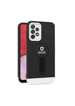 Husa Armor Design cu Stand pentru Apple iPhone 11 Pro, Negru/Alb, Suport Auto Magnetic, Wireless Charge, Protectie Antisoc, Flippy