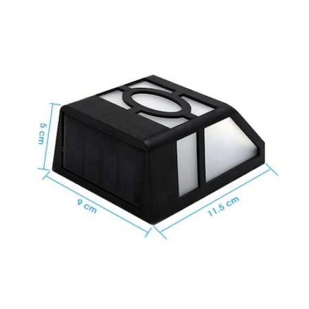 Lampa solara cu senzor Geometric, IP65, Lumina Alb rece, Flippy