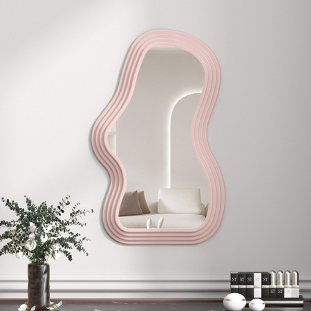 Oglinda de Perete, Flippy, Model Minimalist, Forma de Nor, Roz