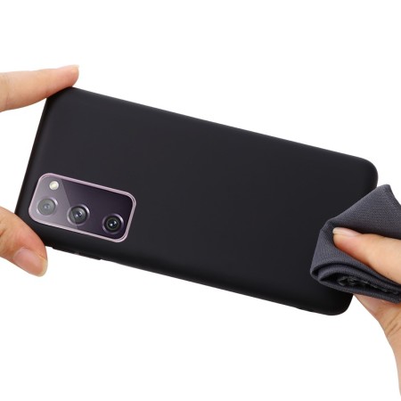 Husa protectie compatibila cu Samsung S20 Liquid Silicone Case Negru