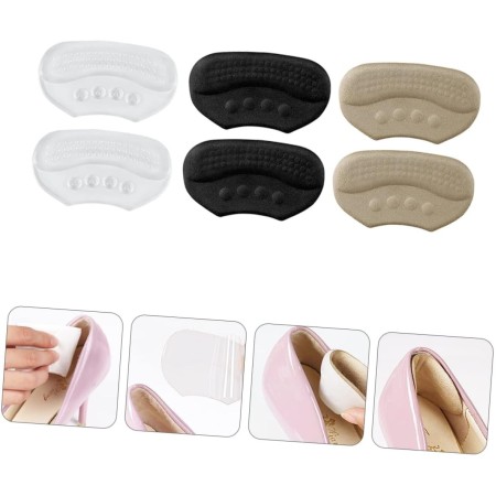 Branturi pentru Incaltaminte, Flippy, din Spuma, Universal, Protectie Calcai, Reglare Numar, 6 mm Grosime, Adeziv, Negru