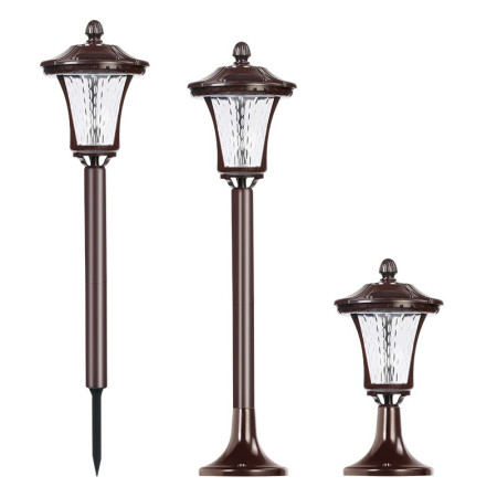 Lampa solara cu prindere in pamant, Flippy, inaltime 65 cm, Alb Rece