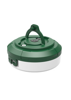 Lumină de camping LED încărcare USB, Flippy, șir colorat, pentru aer liber, cort, Distanta 10 metri, 1800mAH, Alb Verde