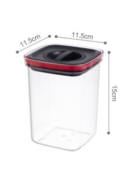 Cutie de Depozitare Alimente, Flippy, 1300 mL,  cu capac, Transparenta-neagra