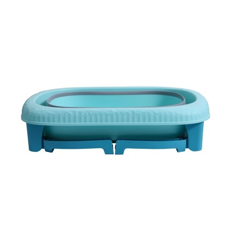 Cada Pliabila pentru Baie, Flippy, din PP+TPE, pentru Copii 0-6 Ani, cu Picioare, Suport de Sezut, Scurgere Etans, 48.5x25x72 cm, Albastru