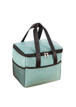 Geanta Termica Flippy pentru Pranz, Compartimente Telefon si Tacamuri, Multifunctionala, Impermeabila, 24x18x21 cm, Verde