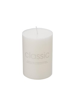 Lumanare Decorativa, Flippy, din Parafina, Cilindrica, Fara Fum si Fara Parfum, 7 x 10 cm, 300 g, Ardere 48h, Ivory Alb