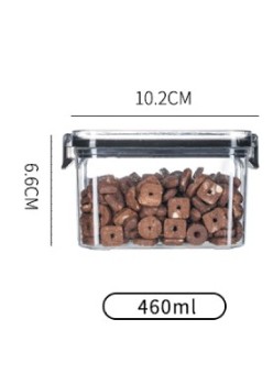Container Borcan pentru Cereale, Flippy, din Plastic, 10.2 x 6.6 cm, 460 ml, Transparent