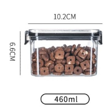 Container Borcan pentru Cereale, Flippy, din Plastic, 10.2 x 6.6 cm, 460 ml, Transparent