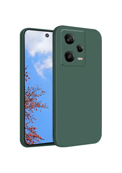 Husa de Protectie, Flippy, pentru Xiaomi Redmi Note 12 Pro 5G, Liquid Silicone, cu Microfibra pe Interior, Protectie Antisoc, Compatibil Incarcare Wireless, Verde