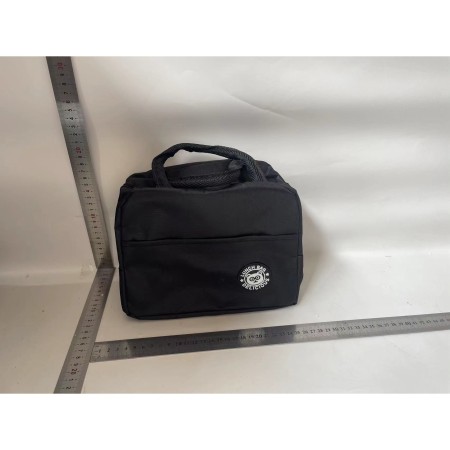 Geanta Termica pentru Pranz, Flippy, Multifunctionala, Compartimentata, Impermeabila, cu Manere, Buzunar Exterior, 22x14x19 cm, Negru