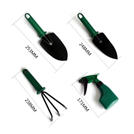 Set 12 Unelte Grădină cu Cutie de Depozitare, PVC & Oțel A3, 38x29 cm, Verde Deschis – Plantare, Sol, Îngrijire Plante