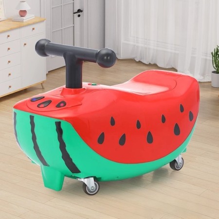 Masinuta pentru Copii, Flippy, Model Pepene Rosu, 4 Roti, Anti-Rasturnare, 1-3 Ani, Impingere, Rosu/Verde