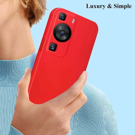 Husa de Protectie, Flippy, pentru Huawei P60 Pro, Liquid Silicon, cu Microfibra pe Interior, Protectie Antisoc, Compatibil Incarcare Wireless, Rosu