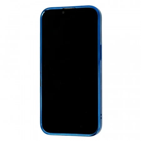Husa MagSafe pentru Apple iPhone 11, Full Cover, Protectie camera, Margini colorate Electroplating, Magnetica, Incarcare Wireless, Flippy, Albastru