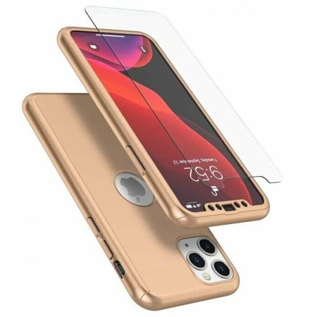 Husa de protectie Flippy compatibila cu Apple iPhone 12 Pro Max Full Cover 360 Auriu + Folie de protectie