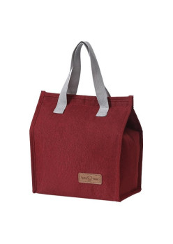 Geanta Termoizolanta Tip Bento Bag Flippy, Camping Cooler, Aluminiu, 22.5x13x25,5 cm, 3.3 L, Visiniu