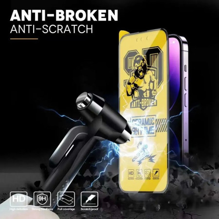 Folie de protectie Ceramica Flippy®, Transparenta HD, 9H, pentru Apple iPhone 11 margini negre