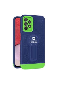Husa Armor Design cu Stand pentru Apple iPhone XR, Albastru/Verde, Suport Auto Magnetic, Wireless Charge, Protectie Antisoc, Flippy