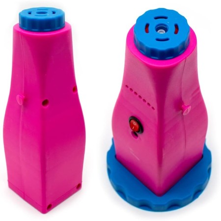 Pompa Electrica Pentru Umflat Baloane, din Plastic, cu Acumulator, Autonomie 3-4h, Portabila, Roz