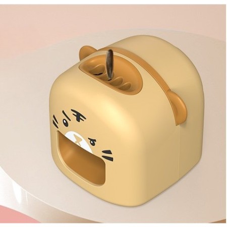 Mașină de Decojit Semințe, Flippy, Mini Deschizător, Model Tigru, Incarcare USB, 9.7x10x8.6 cm, Portocaliu