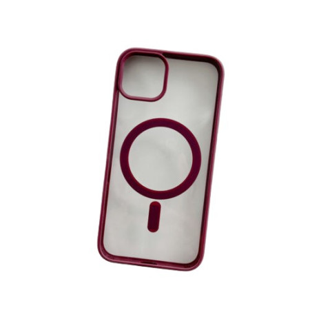 Husa MagSafe pentru Apple iPhone 13, Full Cover, Frosted Acrylic Color Big Hole, Magnetica, Incarcare Wireless, Flippy, Mov