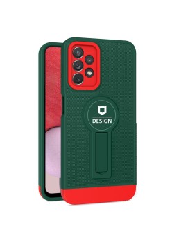 Husa Armor Design cu Stand pentru Apple iPhone X/XS Max, Verde/Rosu, Suport Auto Magnetic, Wireless Charge, Protectie Antisoc, Flippy
