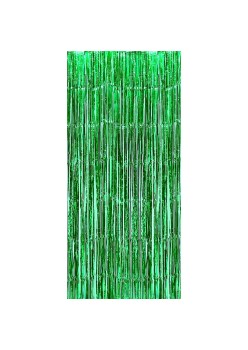 Perdea Franjurata, Flippy, Model Decor Petrecere, pentru Fundal de Poze, Amenajare Colorata a Petrecerii, Dimensiune 100x200 cm, Verde