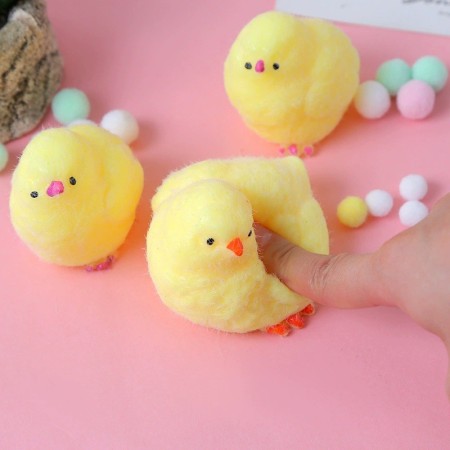 Jucarie Antistres Squishy, Flippy, cu Revenire Lenta, Model Puisor, Ambalaj Transparent, Galben