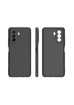 Husa pentru Huawei Huawei Y90, Flippy, Liquid Silicone, cu Microfibra pe interior, Protectie Antisoc, Negru