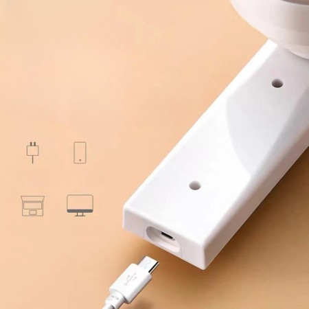 Aparat Pentru Curatat Scame, Par Si Praf, Flippy, Trimmer pentru Diferite Tipuri De Material, Cu Lame Din Otel Inoxidabil, Maner Flexibil, Incarcare Prin USB, 13x8 cm, Alb