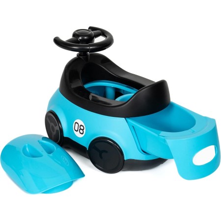Olita pentru Copii, Flippy, +1an, Portabila, Design Masinuta cu Capac, Model Prietenos, Non-Toxic, Compartiment Detasabil, Usor de Curatat, Albastru